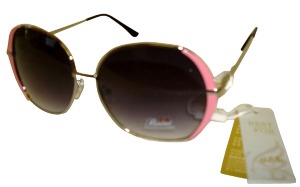 Sunglasses Model 7933 Metal Frame Pink with Black Lens