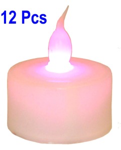 Flameless LED Color Changing Tea Light Candles - Set of 12