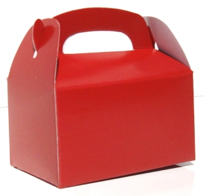 Gable Favor Box 6pcs Red