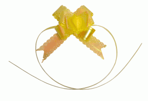 Pulling Flower Gift Ribbon Yellow 20 (10-pack)