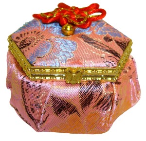 Small Light Pink Hexagon Shaped Jewelry Box
