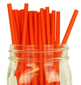 Solid Color Paper Straw 25pcs Red