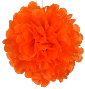 Tissue Pom Pom Paper Flower Ball 20inch 4pcs Tangerine