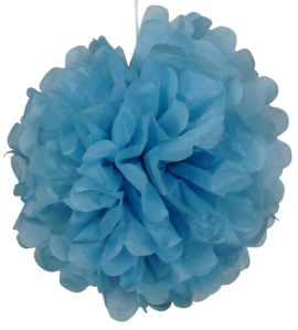 Tissue Pom Pom Paper Flower Ball 20inch Cornflower