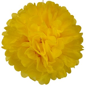 Tissue Pom Pom Paper Flower Ball 8inch Yellow