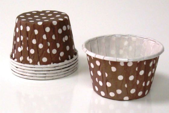 Chocolate Polka Dot Baking and Snack Cup 6pcs